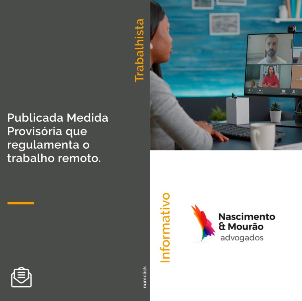 Publicada Medida Provisória que regulamenta o trabalho remoto.