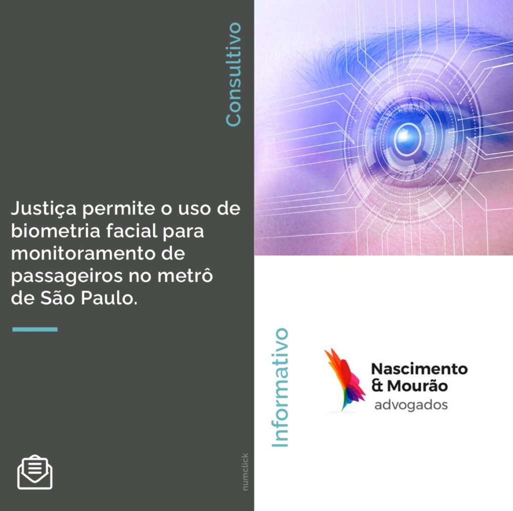 Justiça permite o uso de biometria facial para monitoramento de passageiros, no metrô de São Paulo.