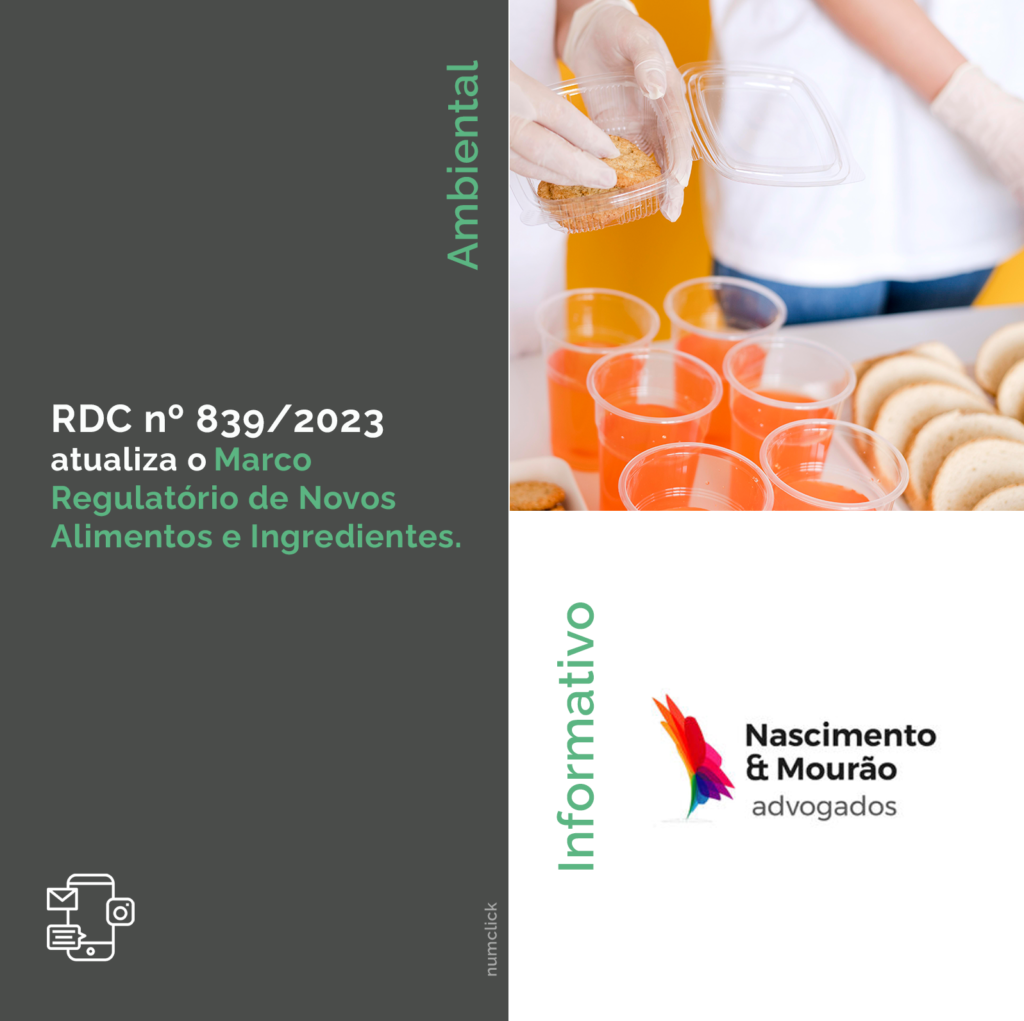 RDC nº 839/2023 atualiza o Marco Regulatório de Novos Alimentos e Ingredientes.