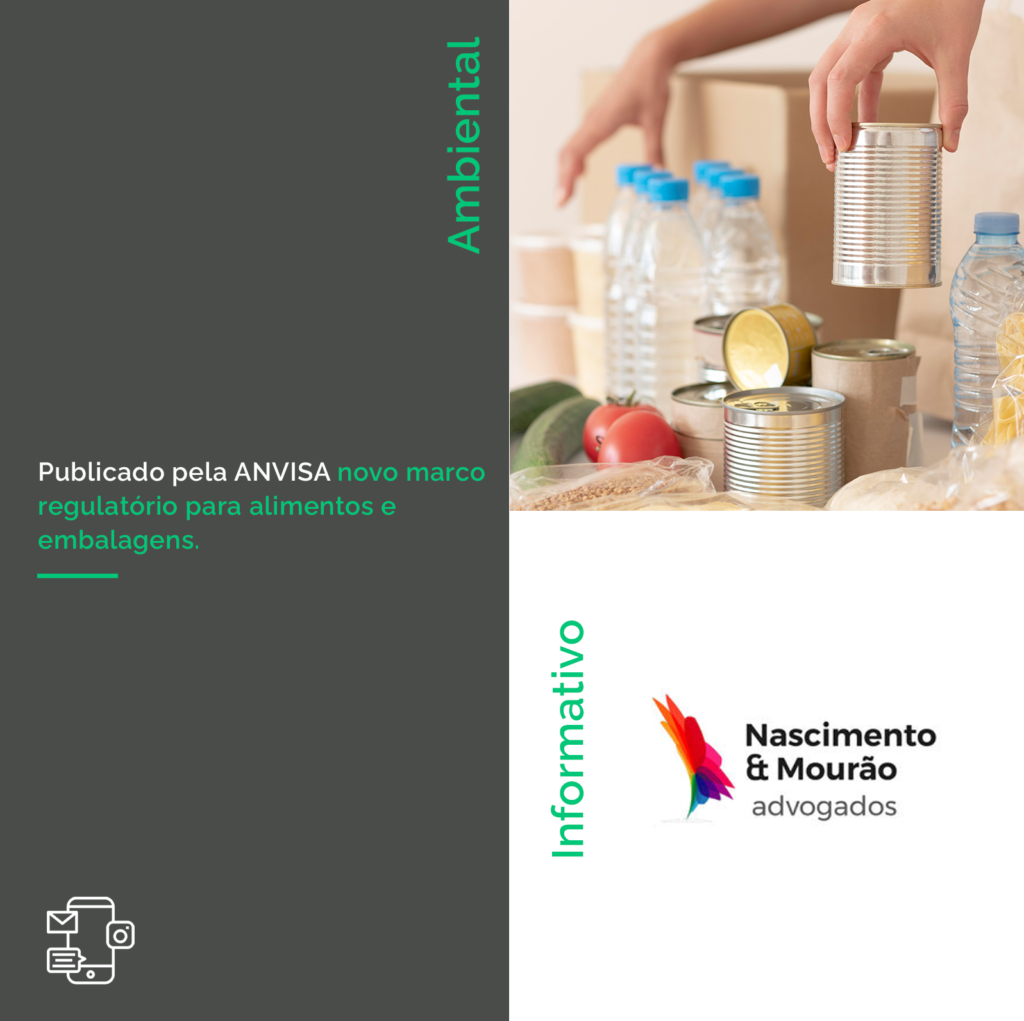 Publicado pela ANVISA novo marco regulatório para alimentos e embalagens