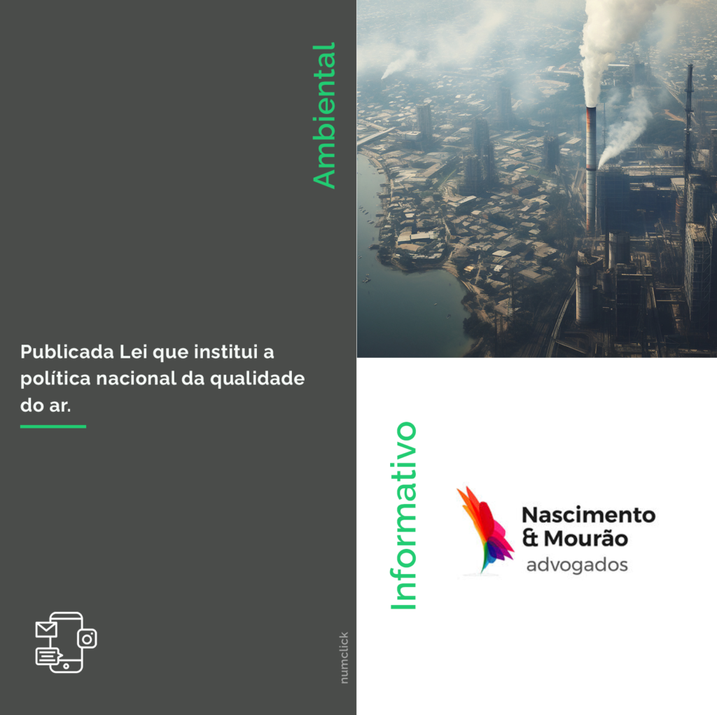 Publicada Lei que institui a política nacional da qualidade do ar